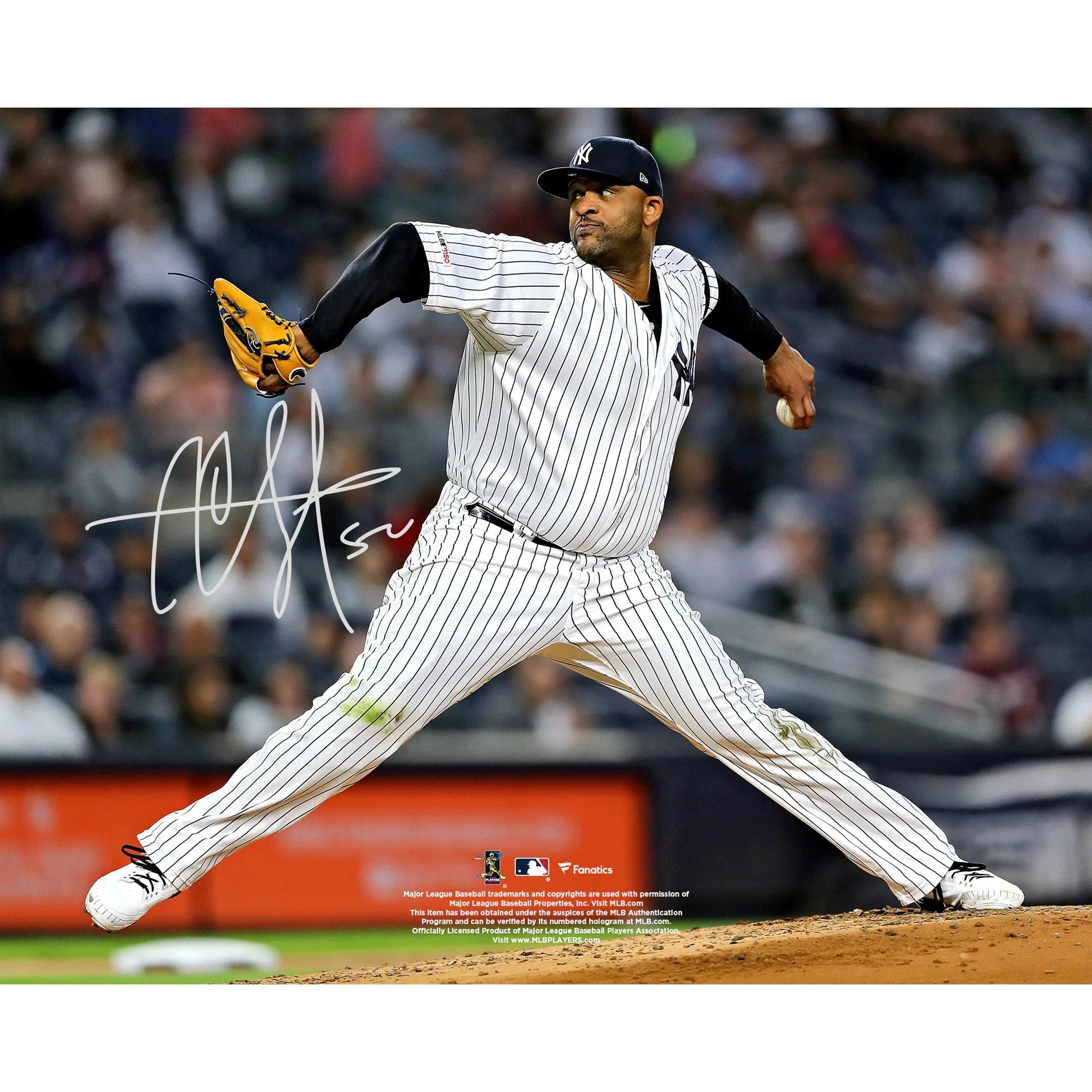 CC Sabathia Signed 8 x 10 Photo Yankees Final Start