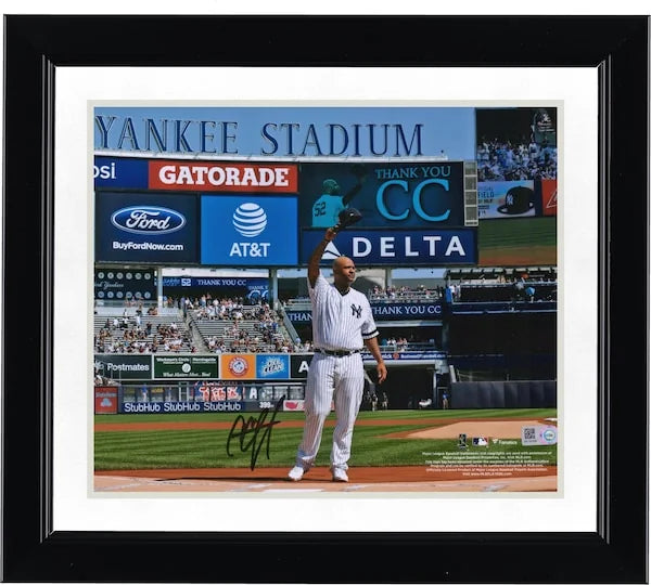 CC Sabathia Signed 8 x 10 Cap Tip Photograph Yankees