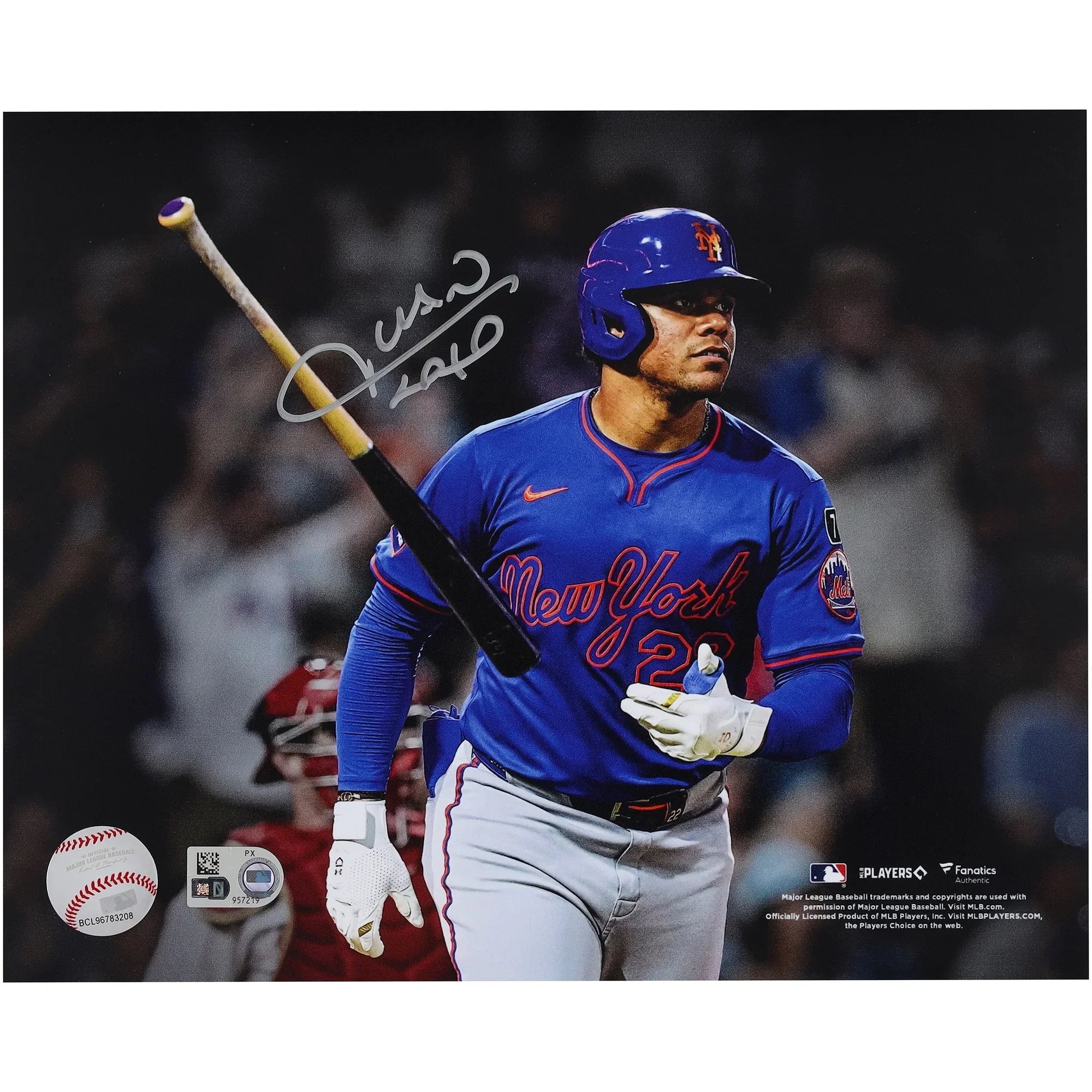 Juan Soto Signed 8 x 10 Mets Photograph | Home Run Bat Flip