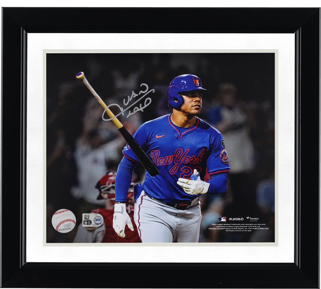 Juan Soto Signed 8 x 10 Mets Photograph | Home Run Bat Flip