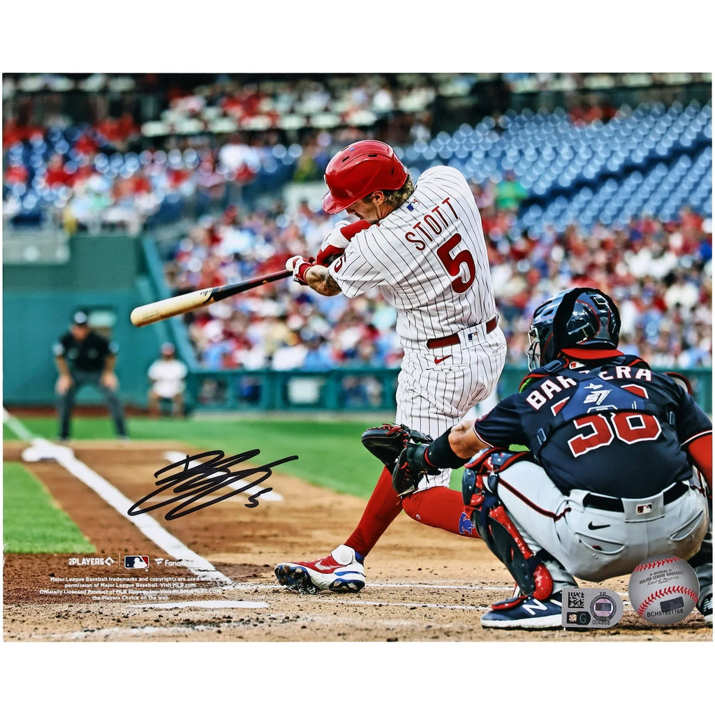 Bryson Stott Signed 8 x 10 Hitting Photograph | Philadelphia Phillies