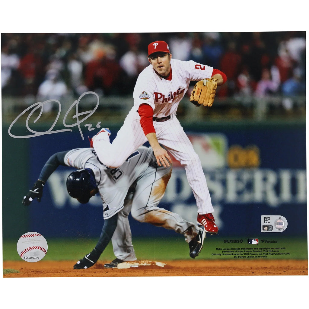 Chase Utley Signed 8 x 10 Photograph | Philadelphia Phillies