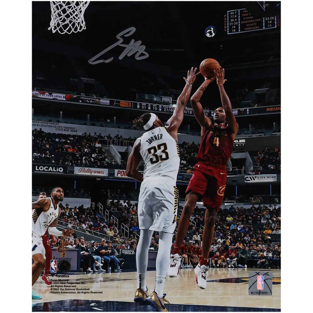 Evan Mobley Signed 8 x 10 Photograph | Fadeaway vs. Pacers