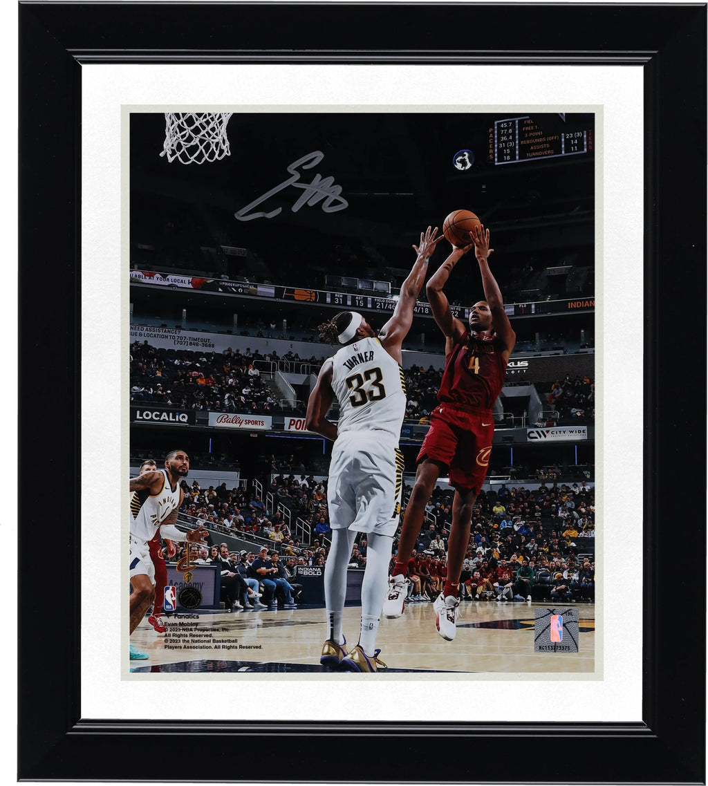 Evan Mobley Signed 8 x 10 Photograph | Fadeaway vs. Pacers