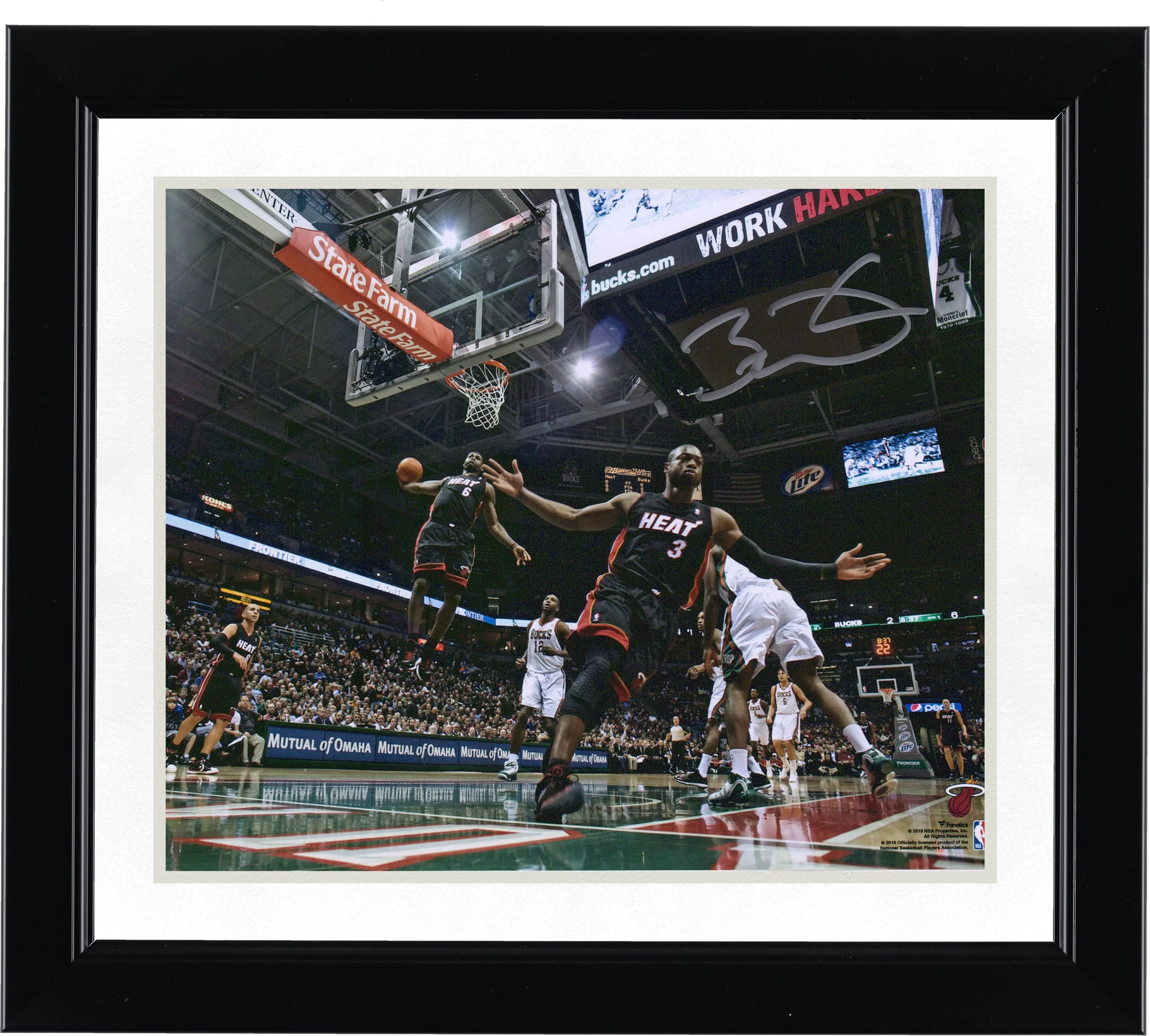 Dwyane Wade Signed 8 x 10 Photograph | Heat Alley-Oop to LeBron James