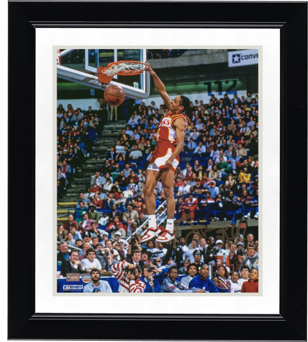 Spud Webb Signed 8 x 10 Dunk Contest Photograph | Hawks