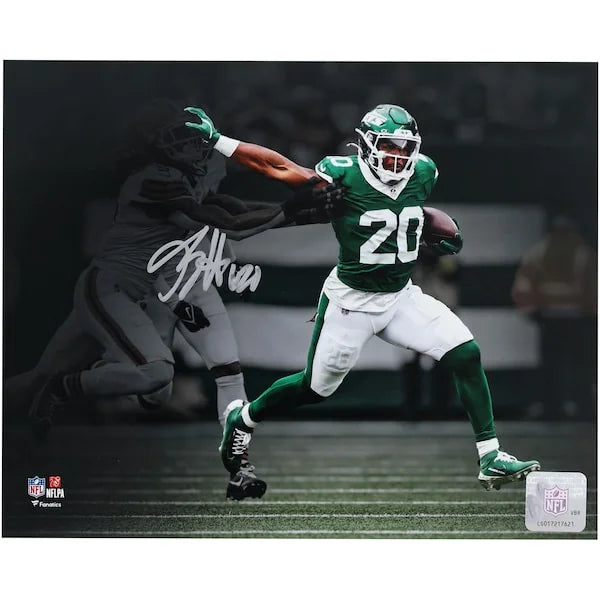 Breece Hall Signed 8 x 10 Stiff Arm Photo | New York Jets