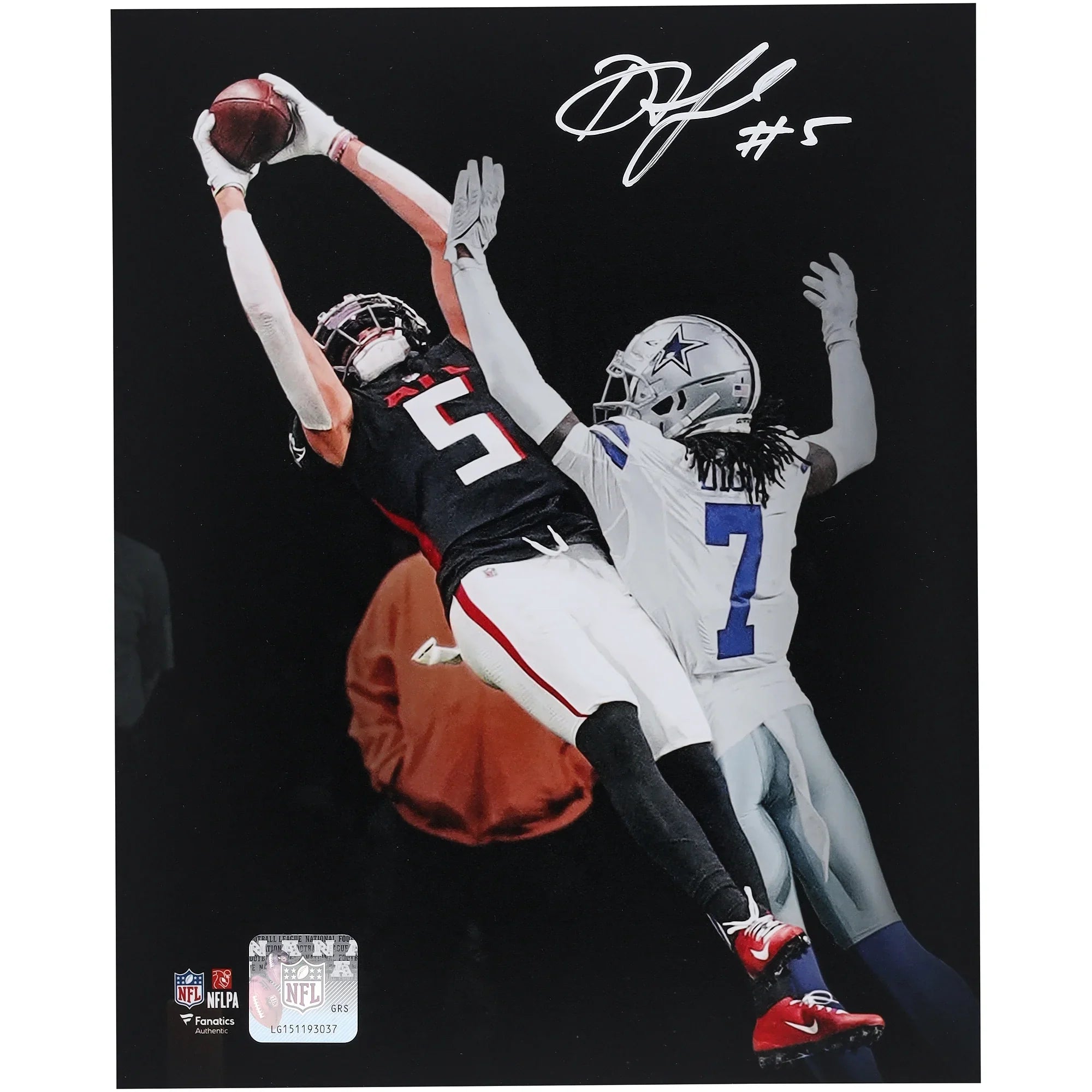 Drake London Signed 8 x 10 Touchdown Catch Photo | Atlanta Falcons