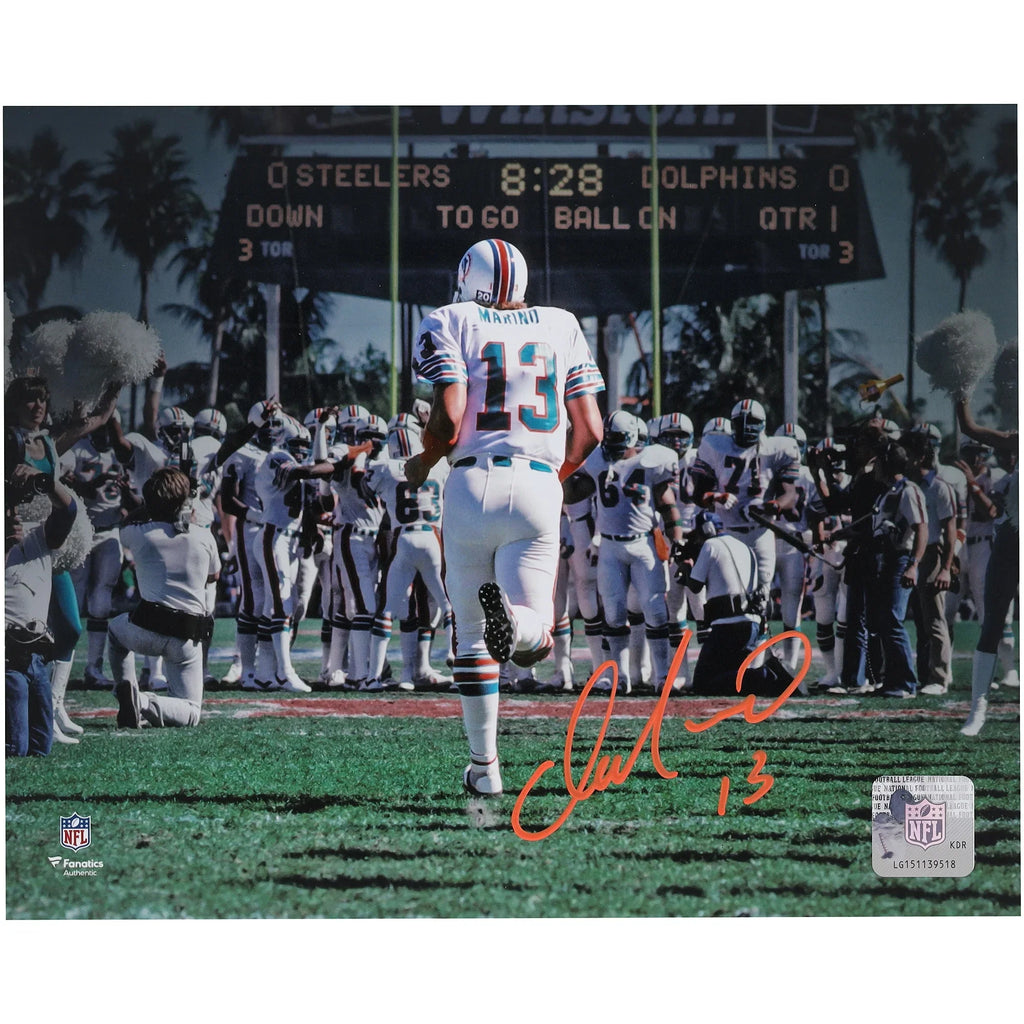 Dan Marino Signed 8 x 10 Orange Bowl Spotlight Photograph | Miami Dolphins