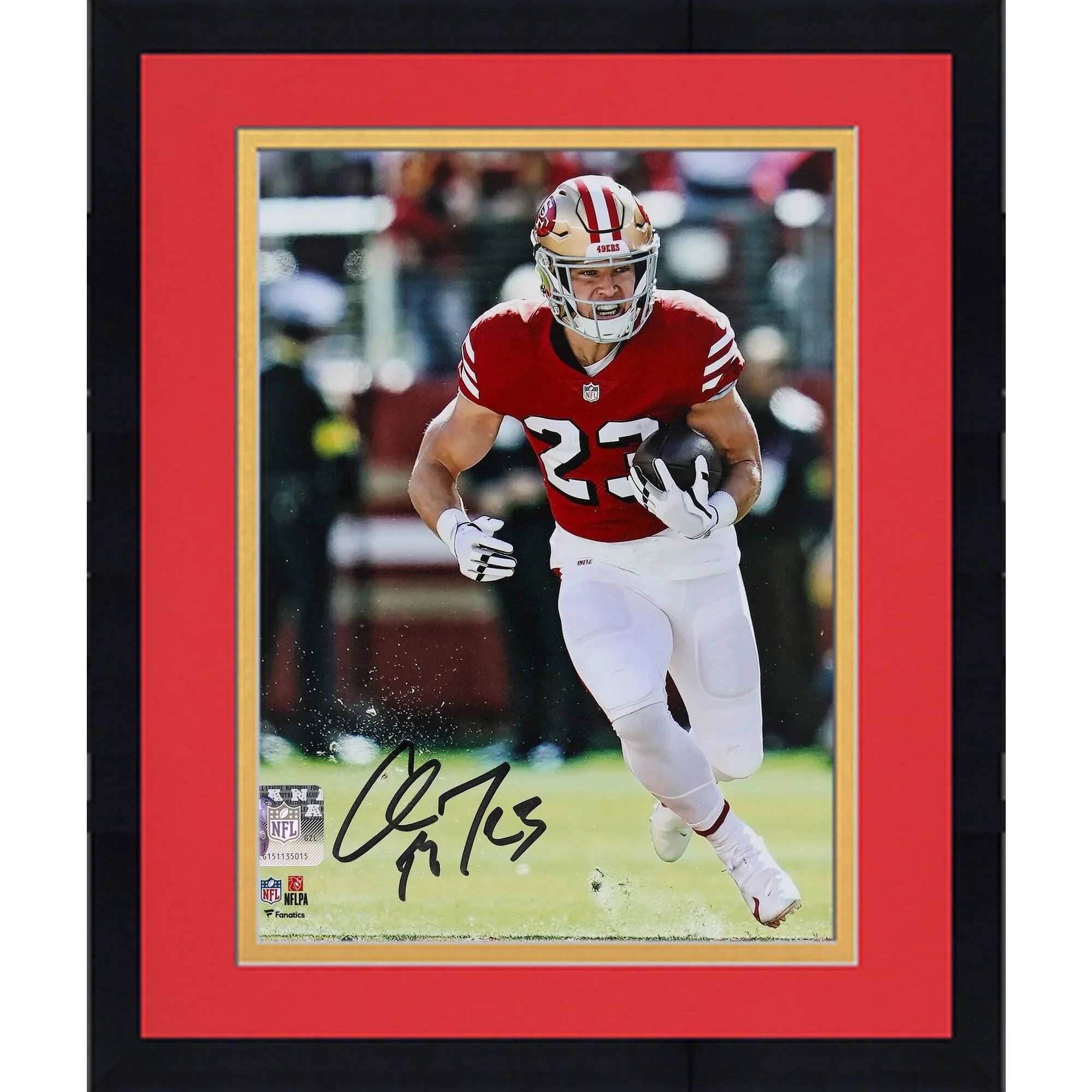 Christian McCaffrey Signed 8 x 10 Photo | San Francisco 49ers Touchdown
