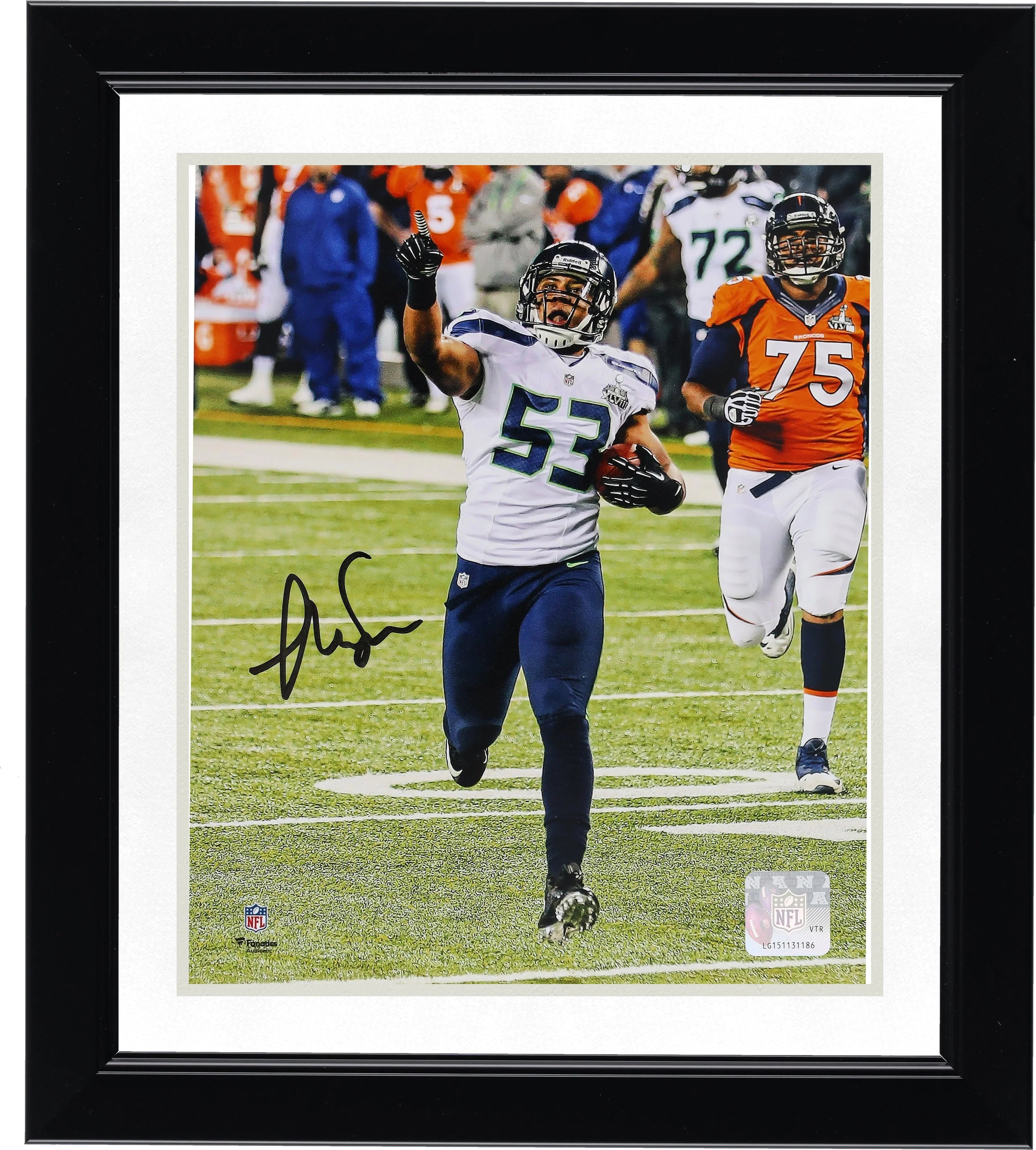 Malcolm Smith Signed 8 x 10 Photo | Super Bowl XLVIII MVP