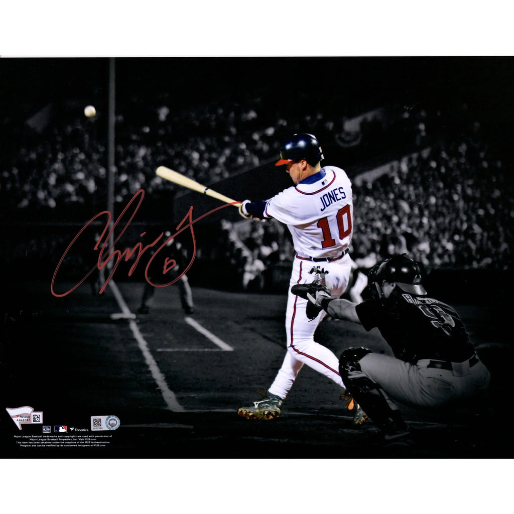 Chipper Jones Signed 11 x 14 Spotlight Photograph | Atlanta Braves