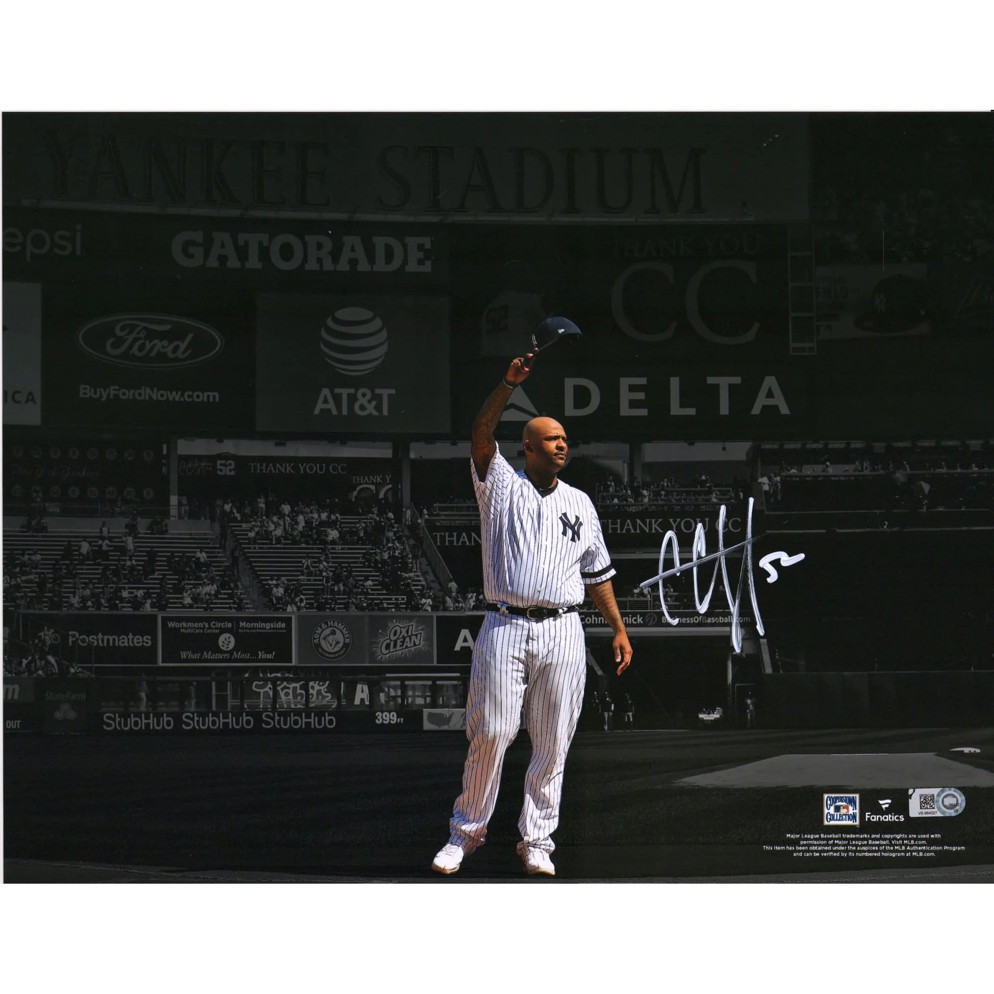CC Sabathia Signed 11 x 14 Yankees Photo | Cap Tip Spotlight