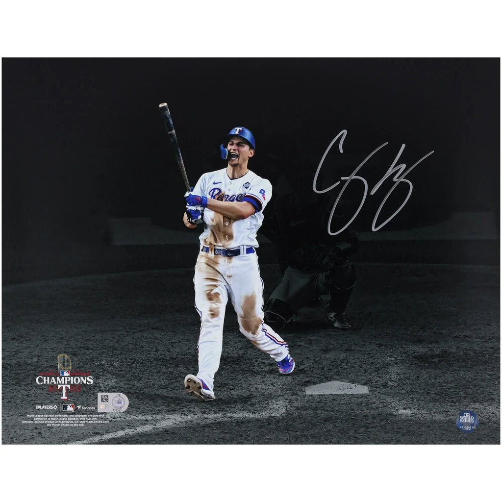 Corey Seager Signed 11 x 14 Photograph | 2023 World Series Champions