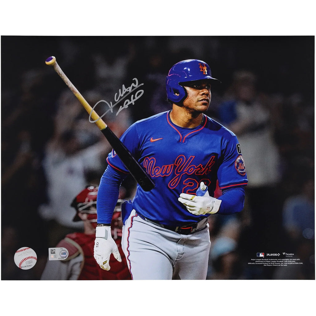Juan Soto Signed 11 x 14 Home Run Bat Flip Photo | Mets