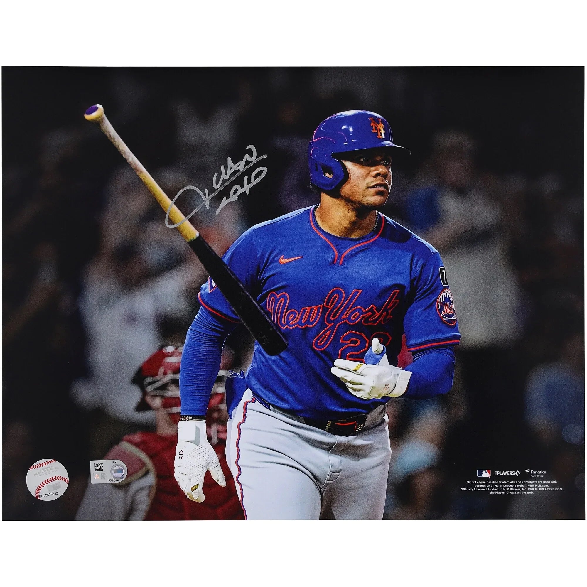 Juan Soto Signed 11 x 14 Home Run Bat Flip Photo | Mets