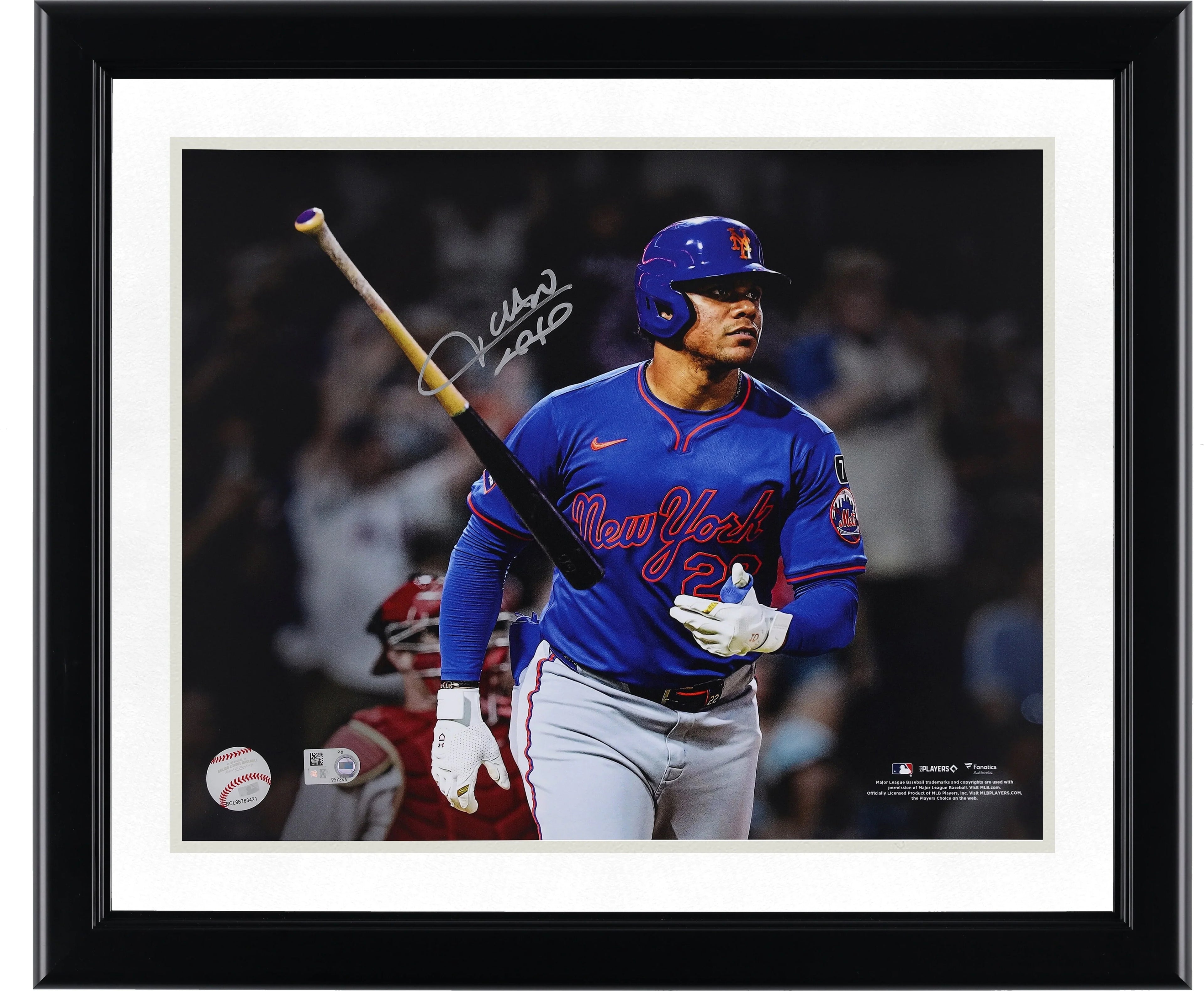 Juan Soto Signed 11 x 14 Home Run Bat Flip Photo | Mets