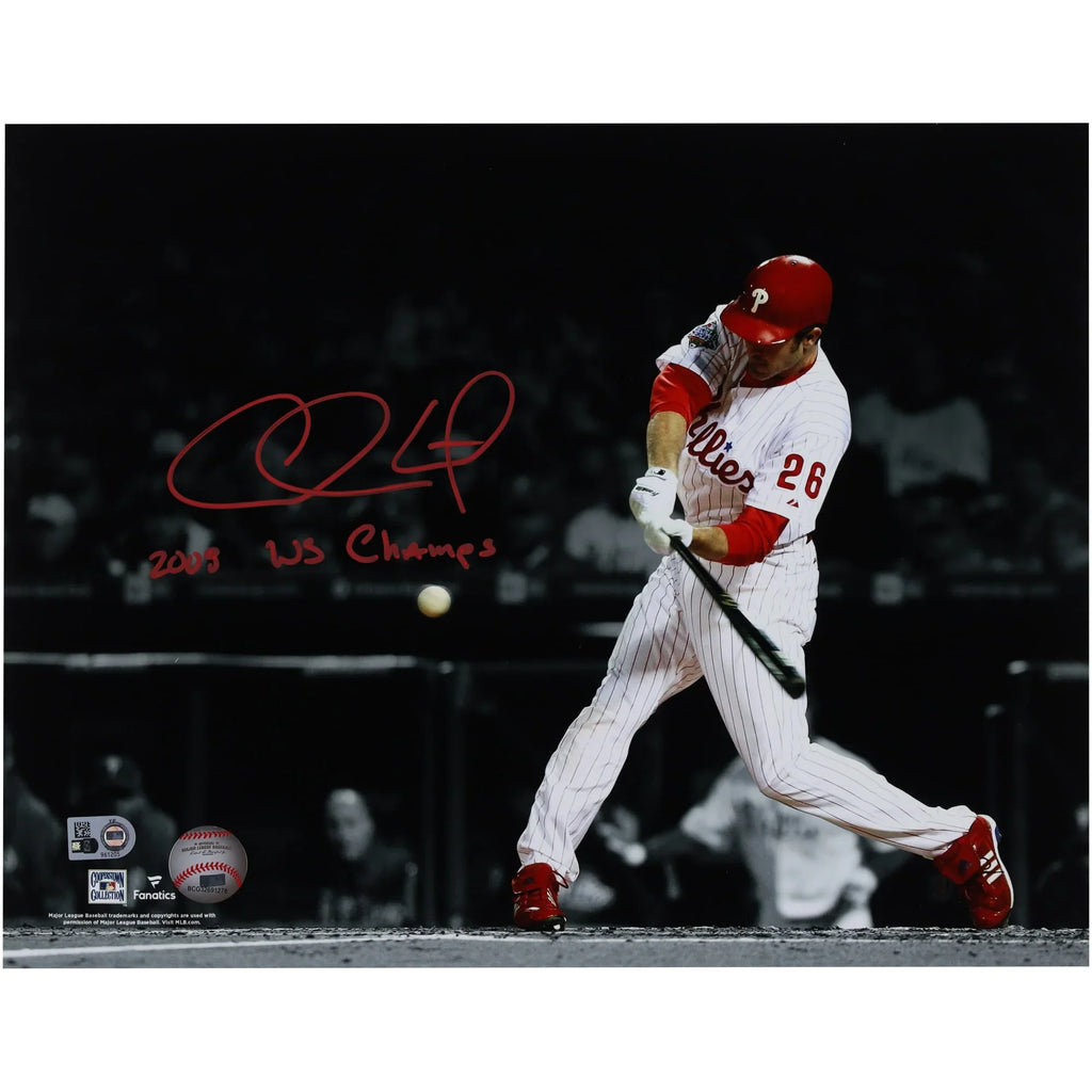 Chase Utley Signed 11 x 14 Spotlight Photo | Philadelphia Phillies