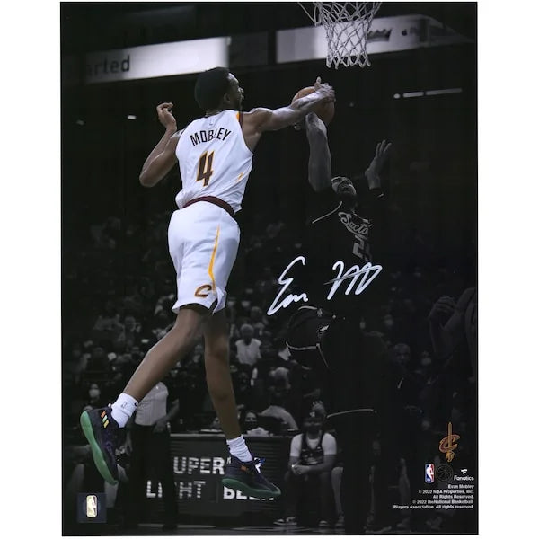 Evan Mobley Signed 11 x 14 Spotlight Block Photograph | Cleveland Cavaliers