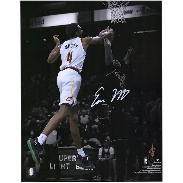 Evan Mobley Signed 11 x 14 Spotlight Block Photograph | Cleveland Cavaliers