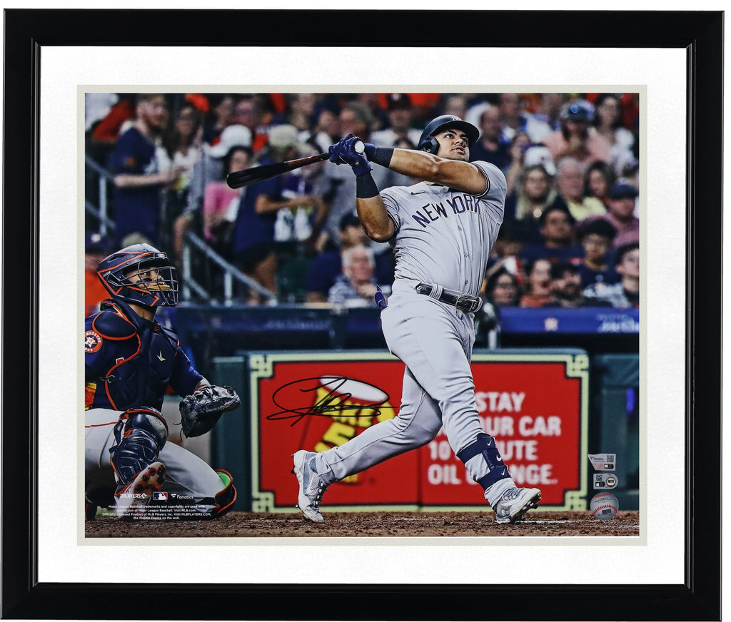 Jasson Dominguez Signed Yankees 16 x 20 Home Run Photograph | Black Ink