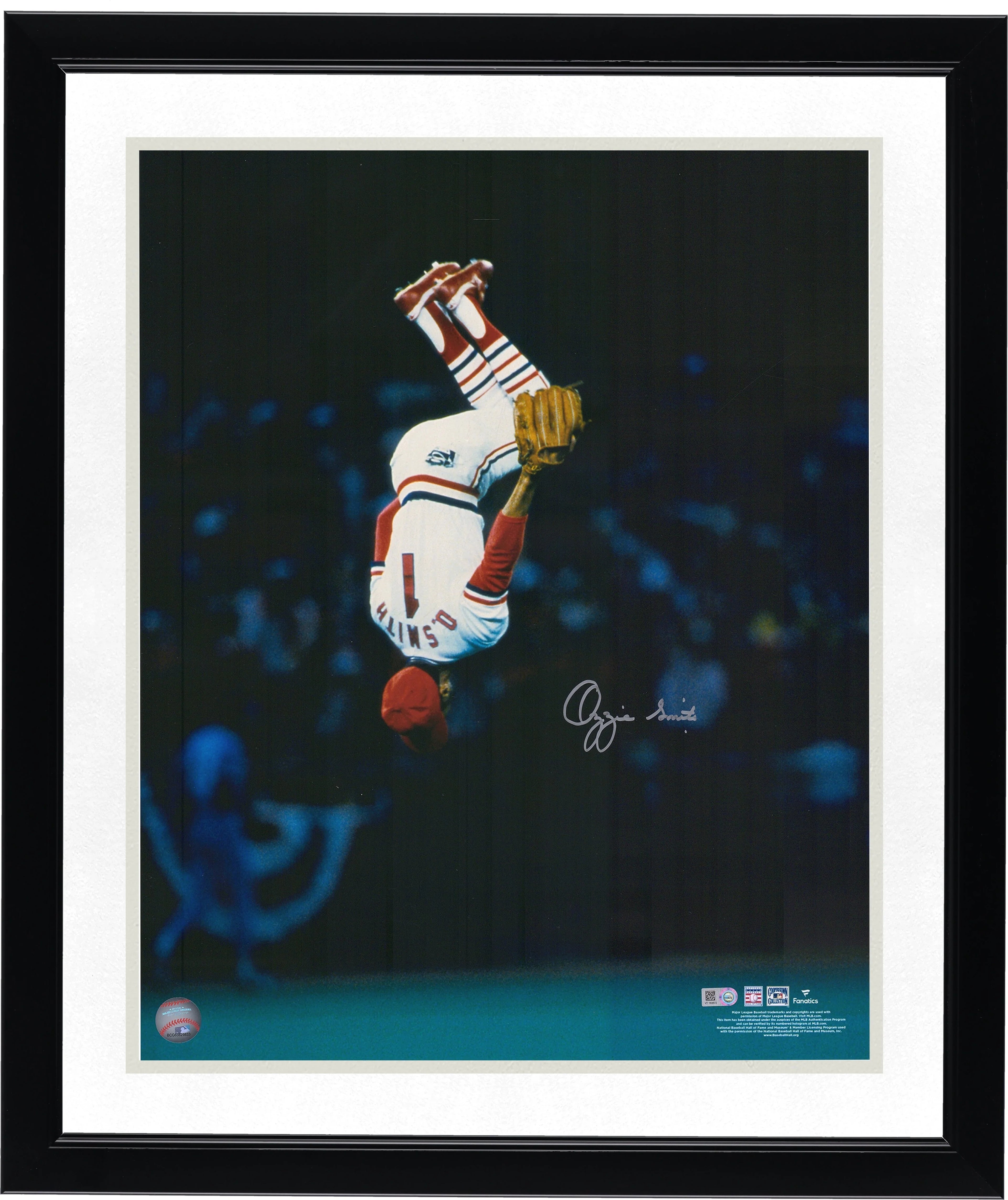Ozzie Smith Signed 16 x 20 The Flip Photograph | St. Louis Cardinals