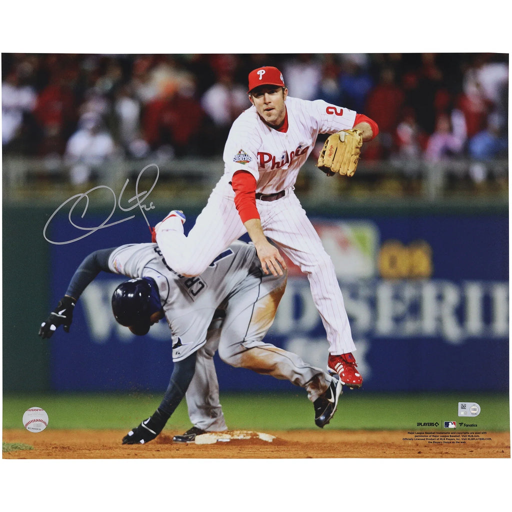 Chase Utley Signed 16 x 20 Photograph | Philadelphia Phillies