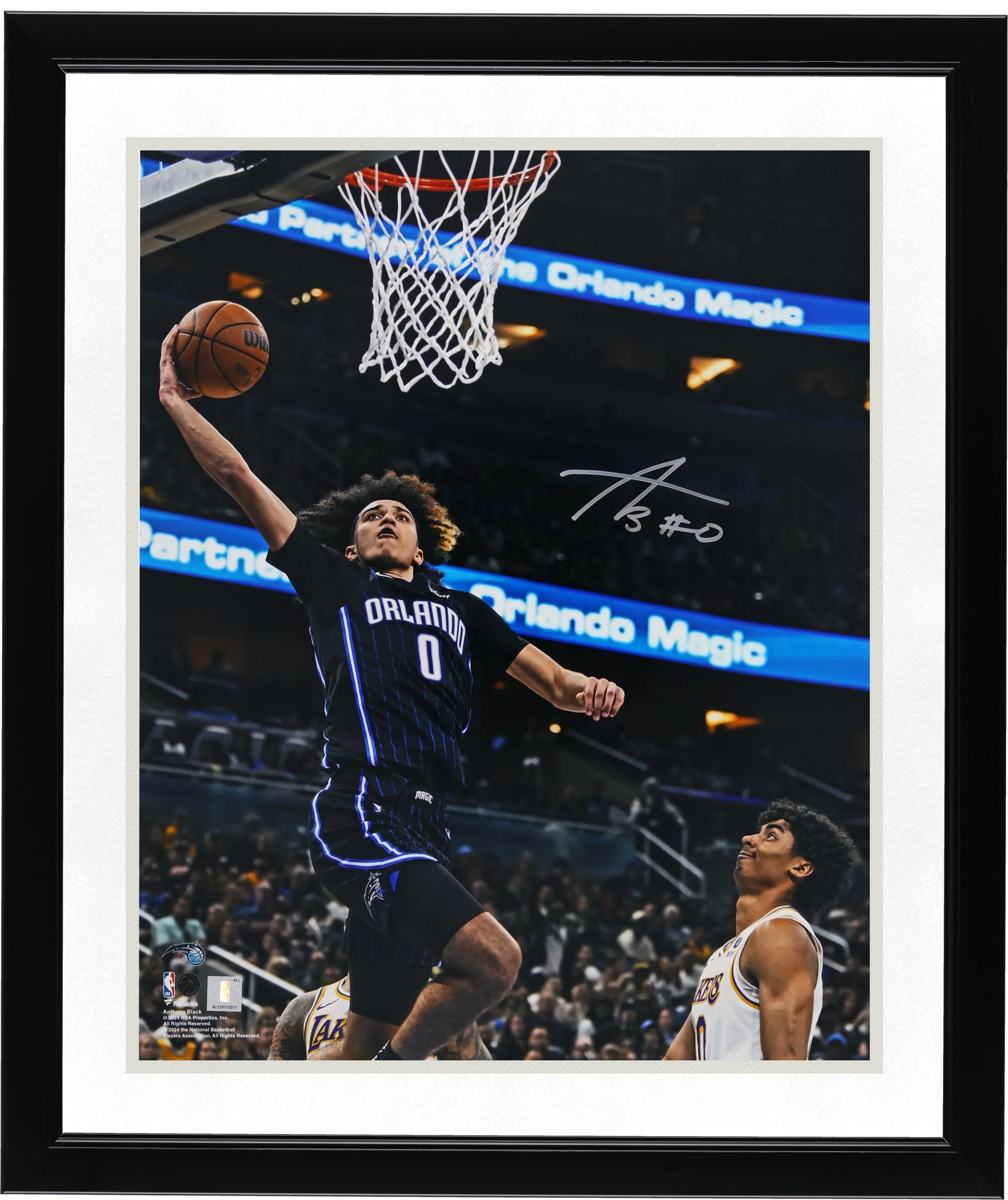 Anthony Black Signed 16 x 20 Photograph | Magic vs. Lakers