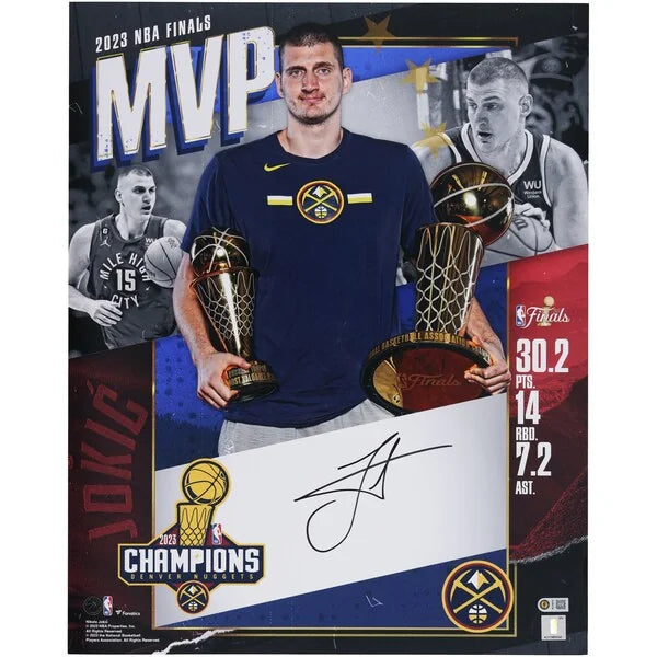 Nikola Jokic Signed 16 x 20 2023 NBA Finals MVP Collage | Authenticated