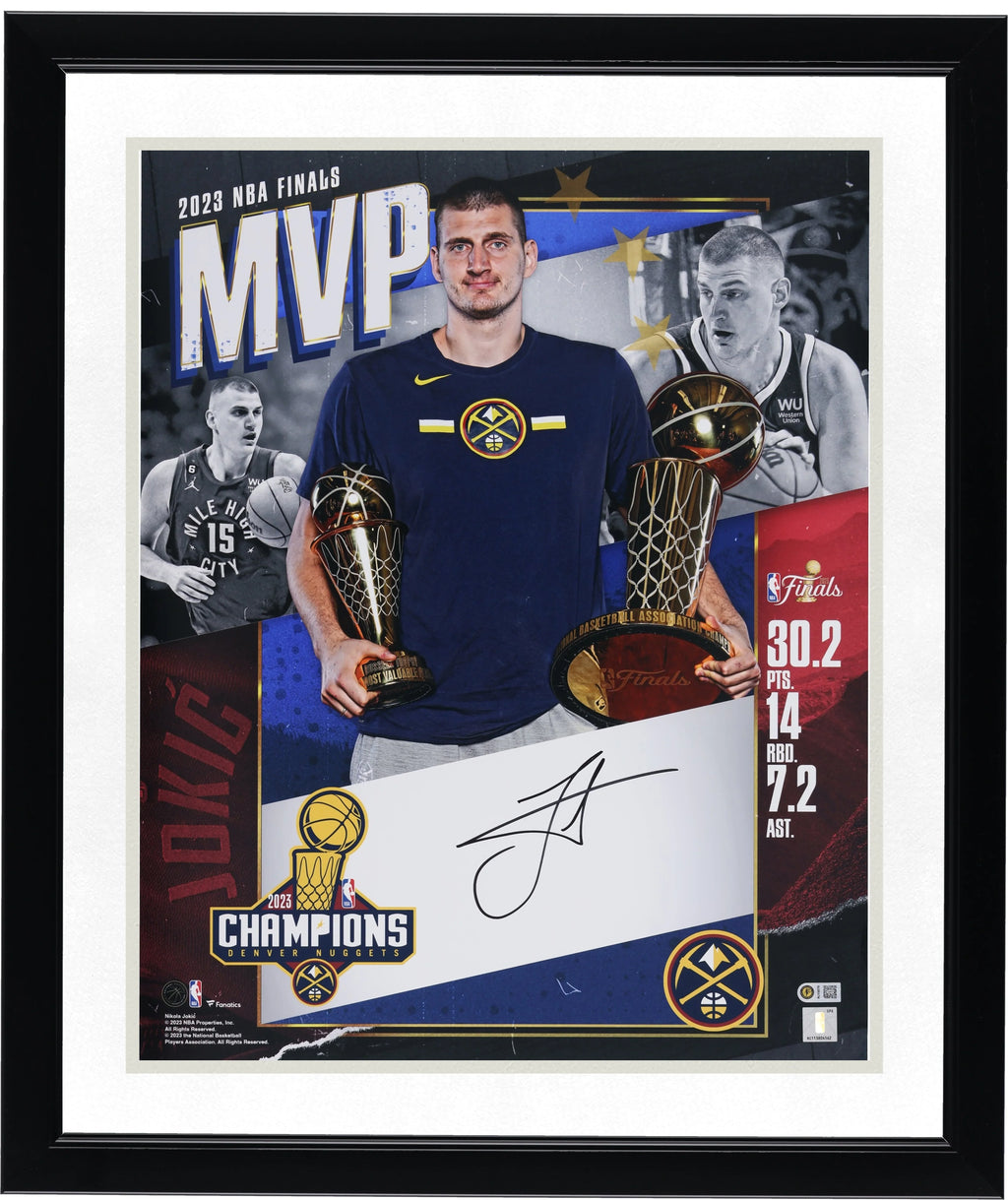 Nikola Jokic Signed 16 x 20 2023 NBA Finals MVP Collage | Authenticated
