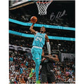 Brandon Miller Signed 16 x 20 Dunk In Teal Photograph | Hornets