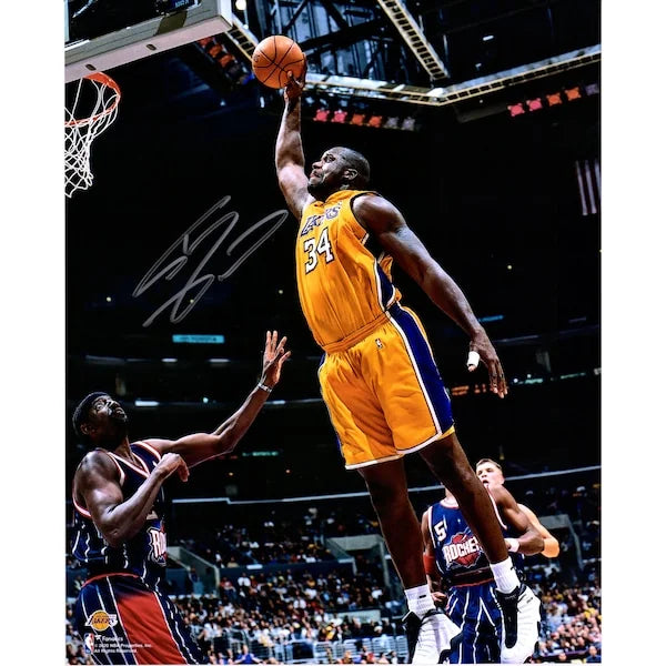 Shaquille O'Neal Signed 16 x 20 Photograph | Lakers Dunk vs. Rockets