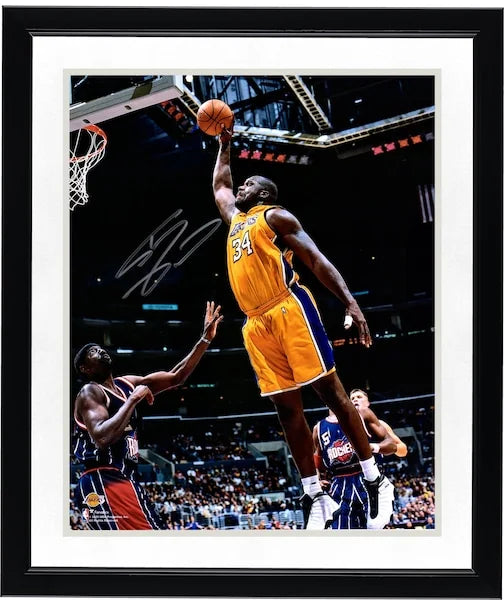 Shaquille O'Neal Signed 16 x 20 Photograph | Lakers Dunk vs. Rockets