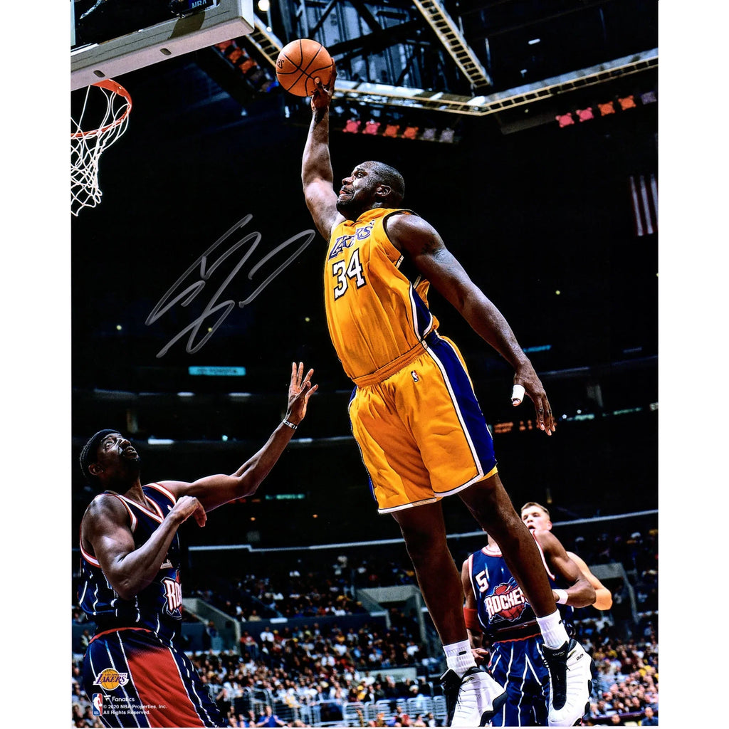 Shaquille O'Neal Signed 16 x 20 Photograph | Lakers Dunk vs. Rockets