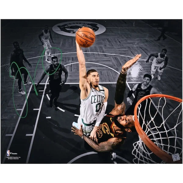 Jayson Tatum Signed 16 x 20 Photograph | Celtics Dunk vs LeBron