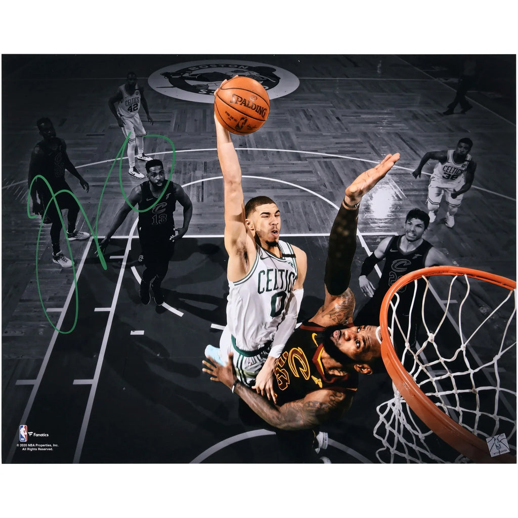 Jayson Tatum Signed 16 x 20 Photograph | Celtics Dunk vs LeBron