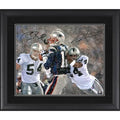 Tom Brady & Charles Woodson Signed 16 x 20 Tuck Game Photograph | Framed