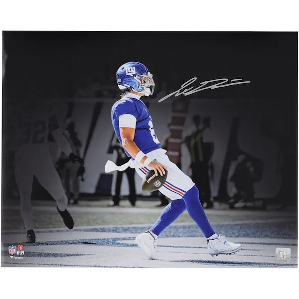 Jaxson Dart Signed 16 x 20 2025 Photo | Giants First TD