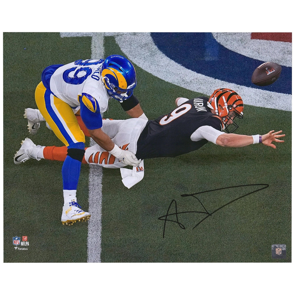 Aaron Donald Signed 16 x 20 Super Bowl LVI Champions Photograph | Rams