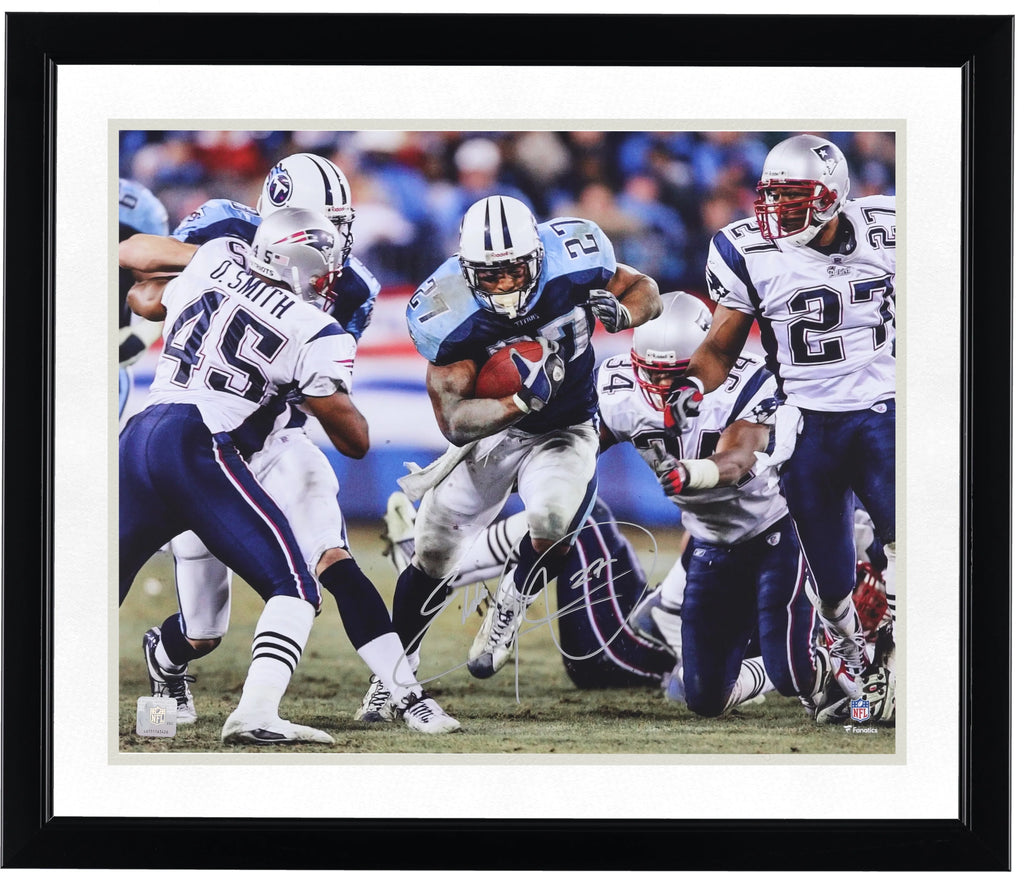 Eddie George Signed 16 x 20 Photo | Titans vs. Patriots