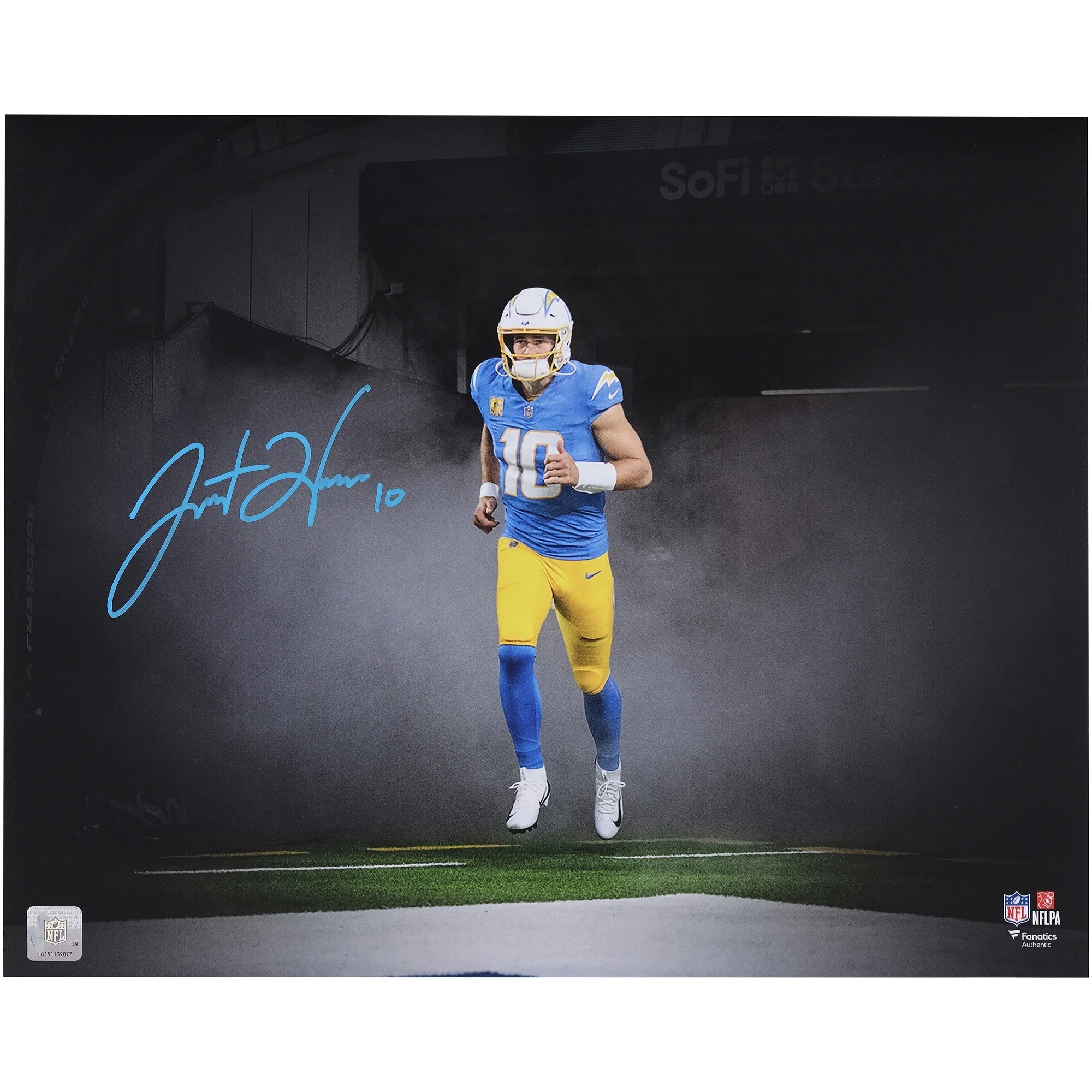Justin Herbert Signed 16 x 20 Photograph | Los Angeles Chargers Spotlight