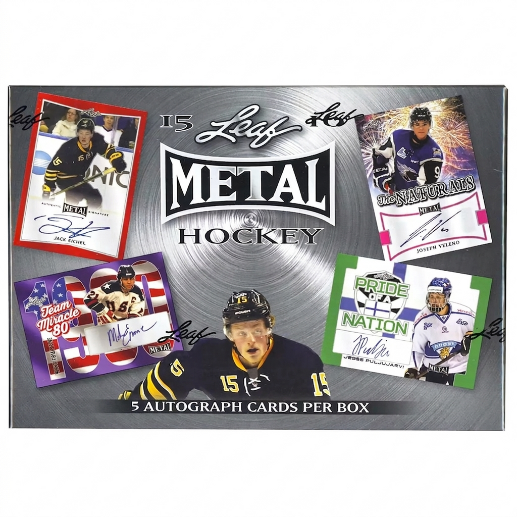 2015 16 Leaf Metal Draft Hockey Hobby Box (Ships Sealed Only)