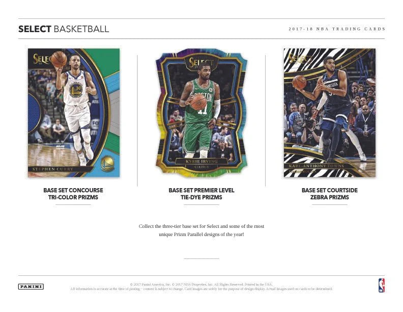 2017-18 Panini Select Basketball Hobby Trading Cards