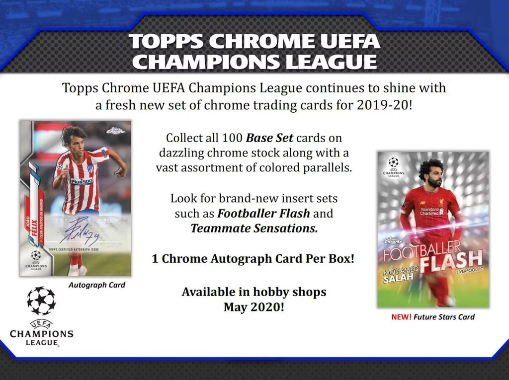2019-20 Topps Chrome Soccer UEFA Champions League Hobby Trading Cards