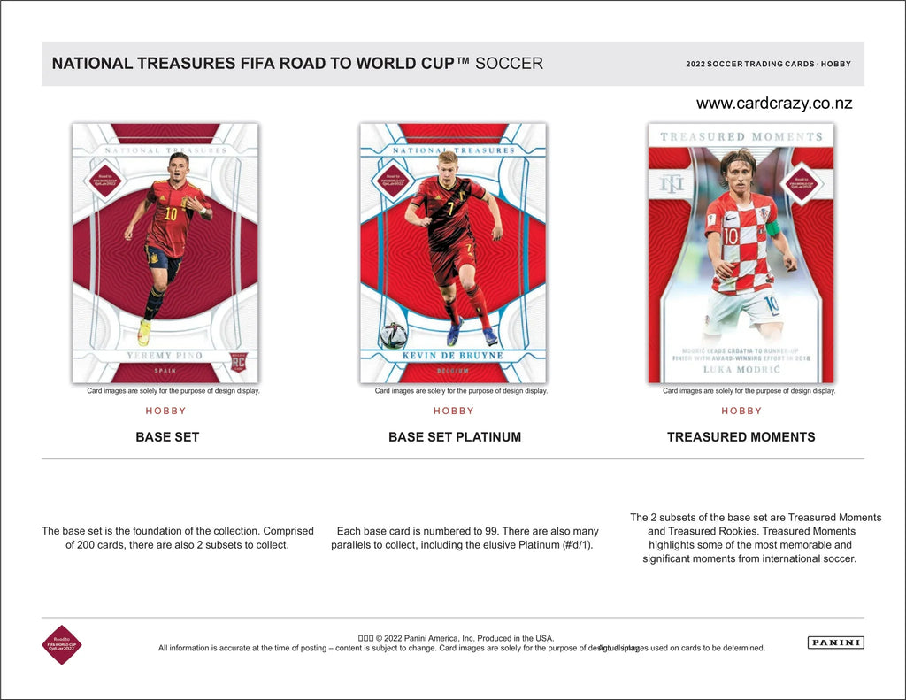2022 Panini National Treasures FIFA Road to World Cup Soccer Hobby Trading Cards