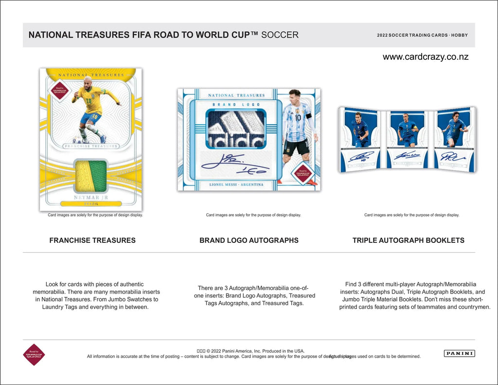 2022 Panini National Treasures FIFA Road to World Cup Soccer Hobby Trading Cards