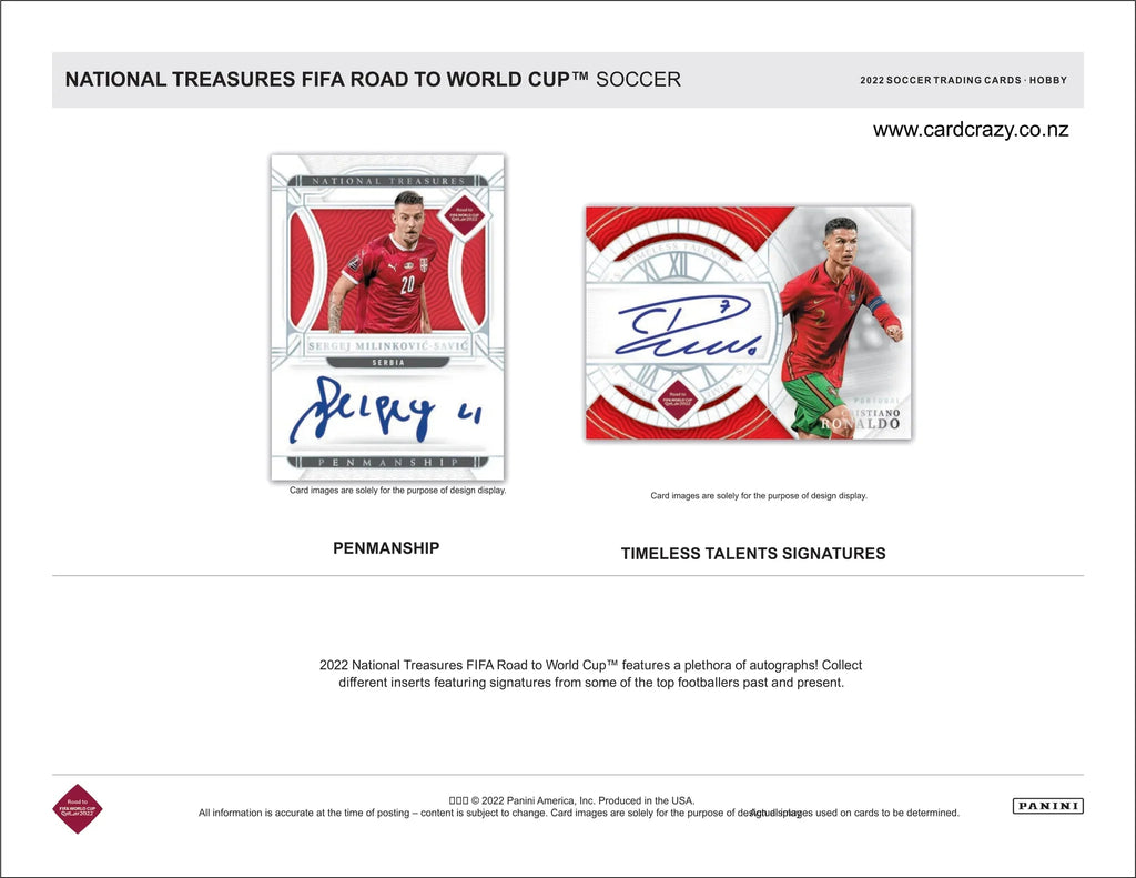 2022 Panini National Treasures FIFA Road to World Cup Soccer Hobby Trading Cards