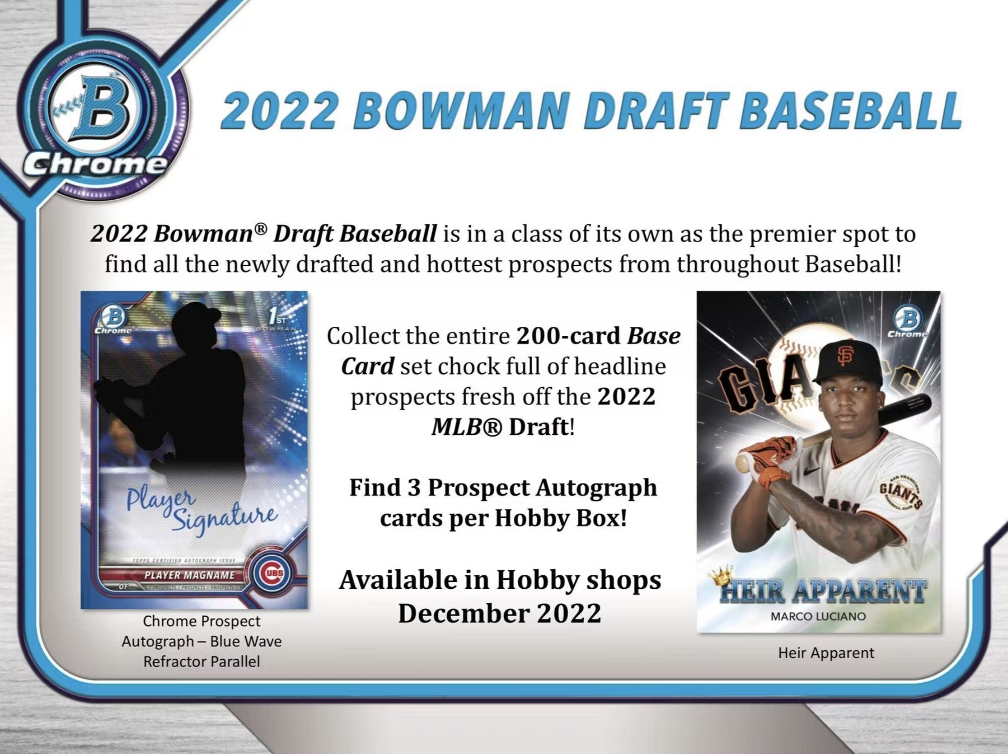 2022 Topps Bowman Draft Baseball Jumbo Trading Cards