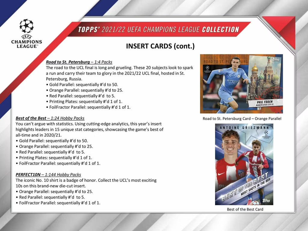 2021-22 Topps UEFA Champions League Collection Soccer Blaster Trading Cards LV