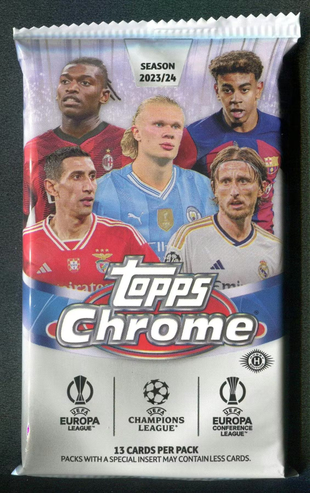 2023-24 Topps Chrome Soccer UEFA Club Competition Jumbo Hobby Trading Cards
